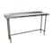 Bk Resources Stainless Steel Work Table With Open Base, 1.5" Rear Riser 60"Wx18"D VTTROB-1860 - alternate 1